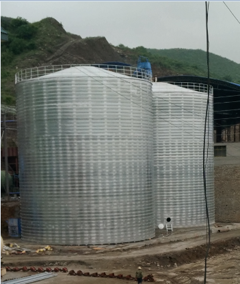 雨湖粮食钢板仓的安装全过程不用热焊接